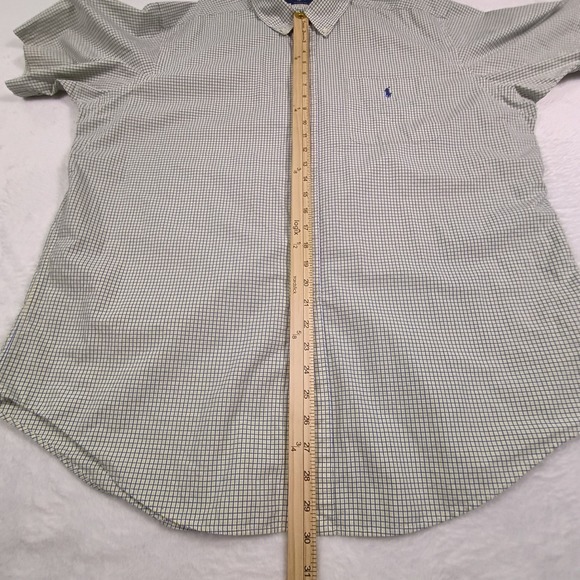 Ralph Lauren Mens Classic Fit Yellow Blue Gingham Checkered Button Down Shirt XL - Picture 7 of 9